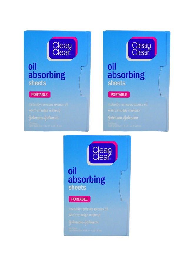 كلين أند كلير عبوة مكونة من 3 أوراق لامتصاص دهون البشرة أزرق - Image 1