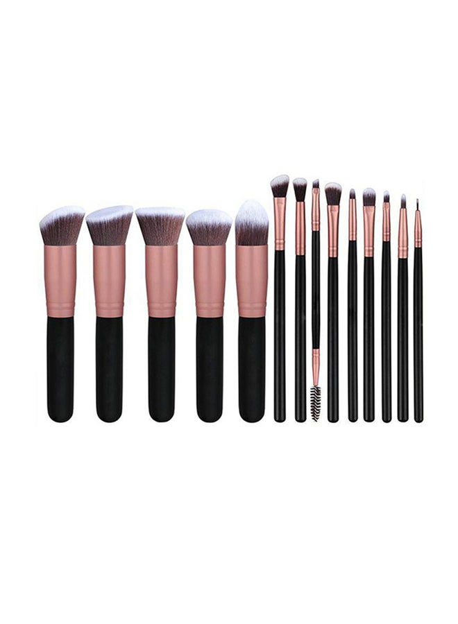 CYTHERIA 14-Piece Cosmetic Makeup Brush Set Rose Gold/Black  - Image 3
