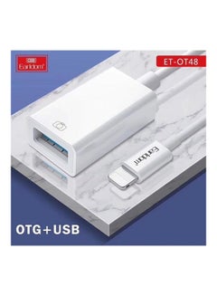 Earldom Plug and Play Lightning to OTG USB Camera Adapter White  - Image 3