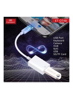 Earldom Plug and Play Lightning to OTG USB Camera Adapter White  - Image 4