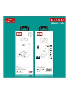 Earldom Plug and Play Lightning to OTG Charging Adapter White  - Image 2
