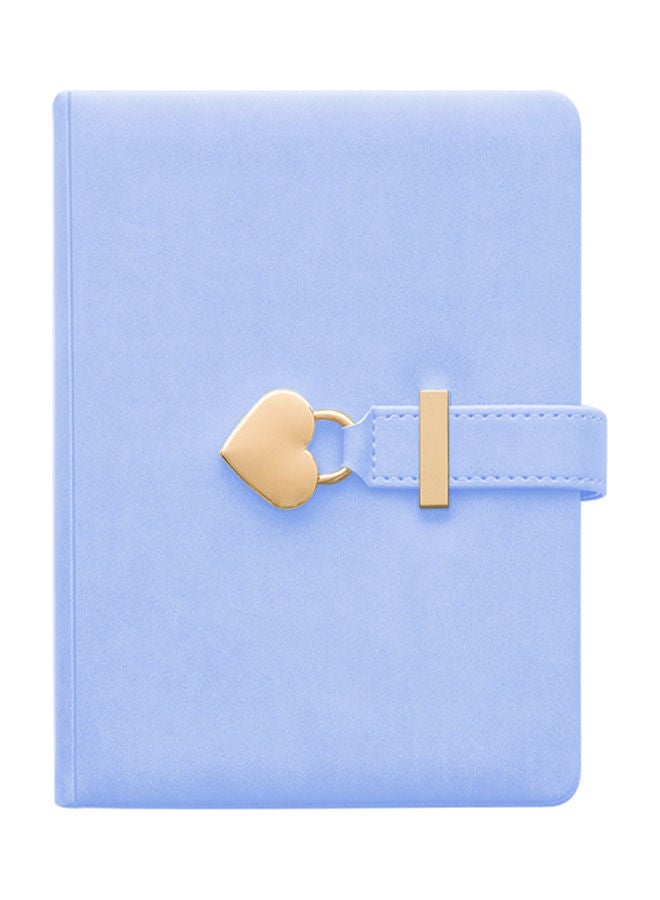 Generic - Heart Shaped Lock Diary with Lock and Key Blue - Image 1