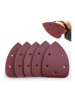 Generic 50-Piece 8 Holes Sanding Discs Sandpaper Brown  - Image 1
