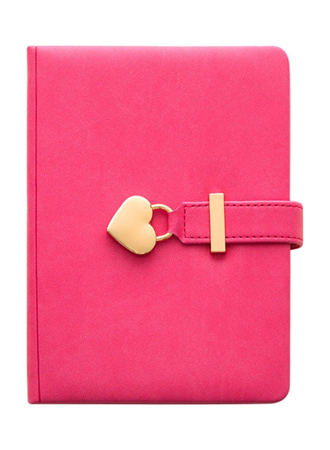 Generic - Heart Shaped Lock Diary with Lock and Key Pink/Gold - Image 1