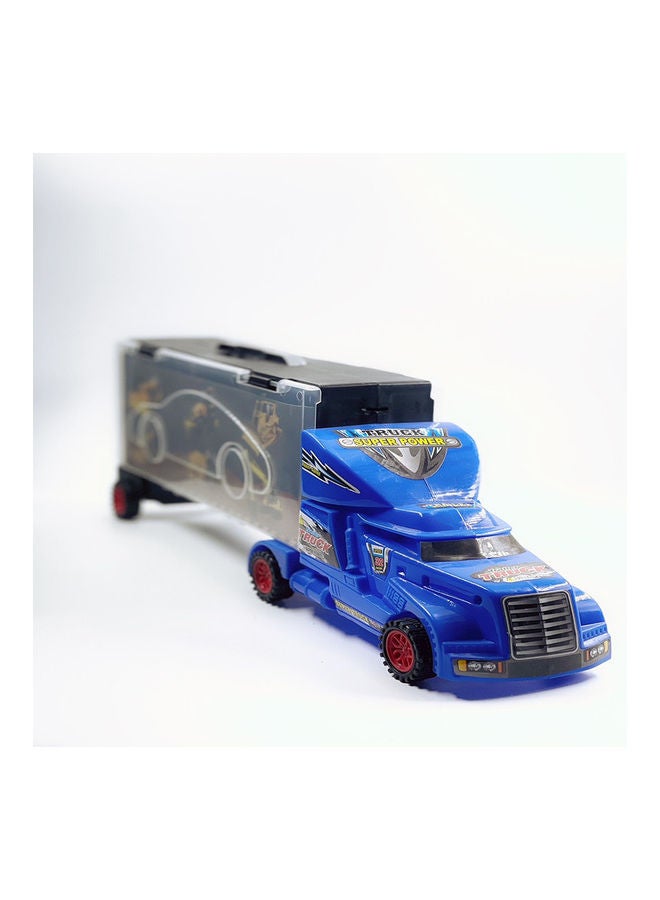 7-Piece Racer Vehicle with Container Truck Mini Pull - Image 4