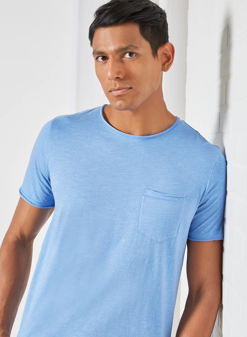 LINDBERGH Single Pocket T-Shirt Blue