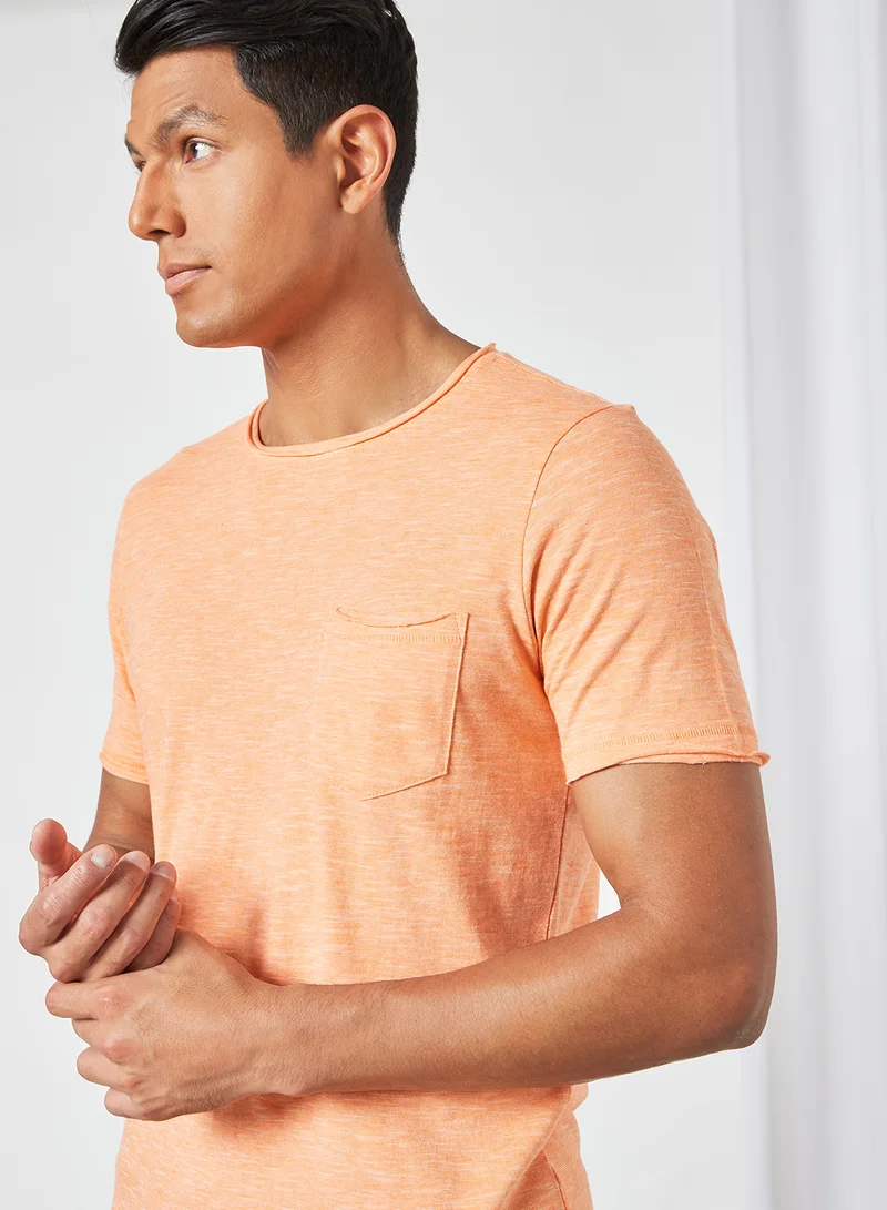 LINDBERGH Single Pocket T-Shirt Orange