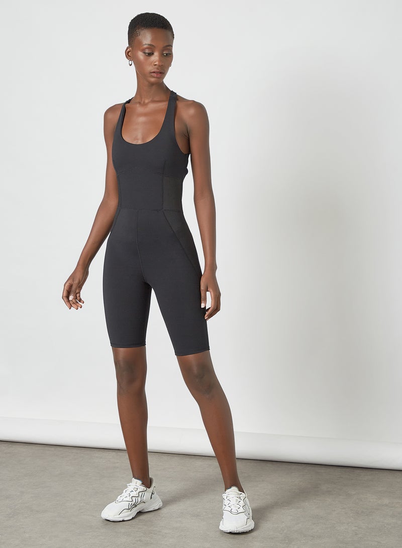 MANGO Crossover Back Unitard Black - Image 2
