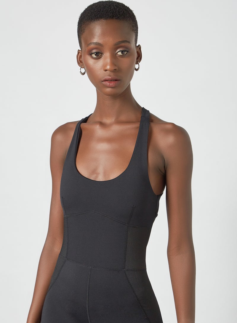 MANGO Crossover Back Unitard Black - Image 3