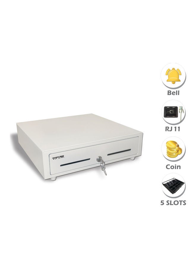 Oscar Parker 5 15 Inch POS System, Core i5 4th Gen/4GB RAM/128GB SSD With Thermal Receipt Printer And Cash Register Drawer White - Image 3