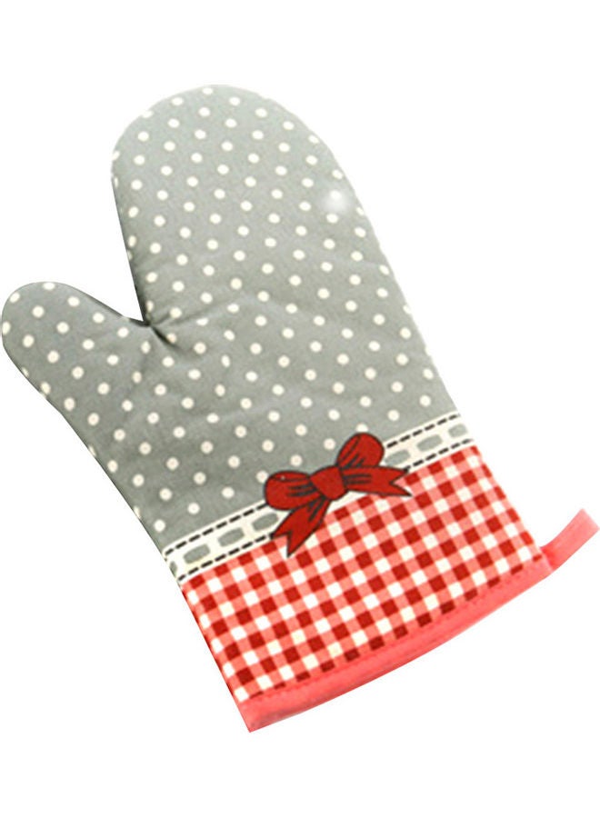 Printed Baking Glove Bowknot
