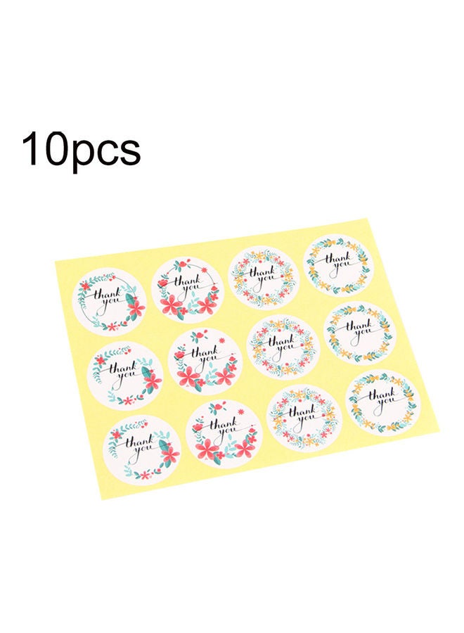 10-Piece Baking Sticker Sheet Multicolour - Image 1