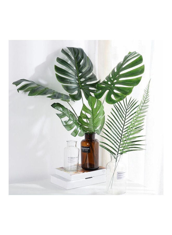 1-Piece Artificial Monstera Leaf Set Green - Image 3