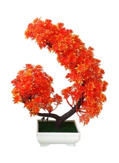 Generic Artificial Pine Plant Set Orange/Black 