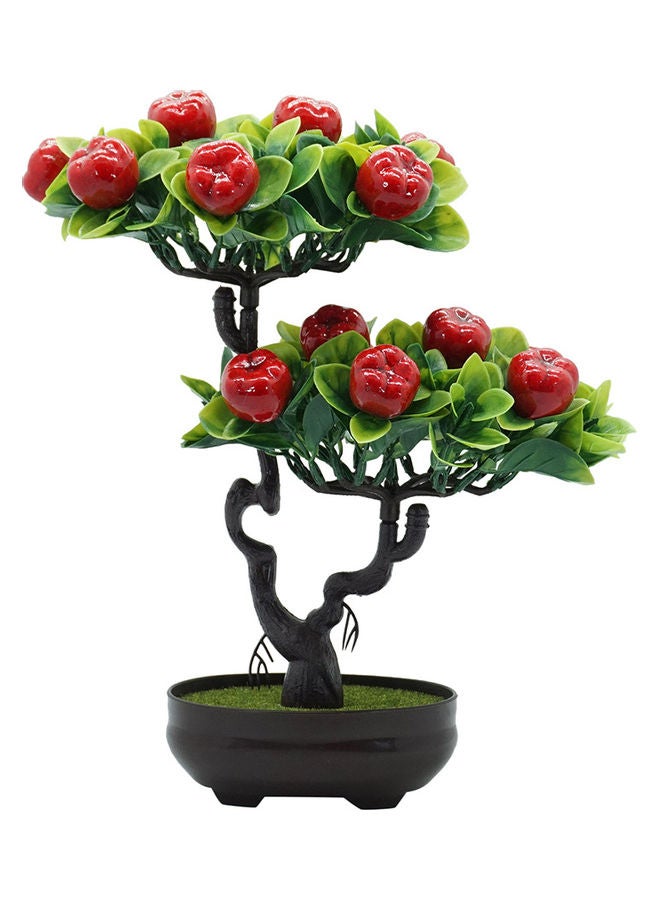 Generic Artificial Apple Fruit Plant Green/Red/Black 