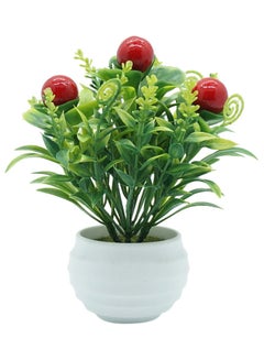 Generic Artificial Strawberry Mushroom Fruit Tree Plant Red Lucky Fruit 