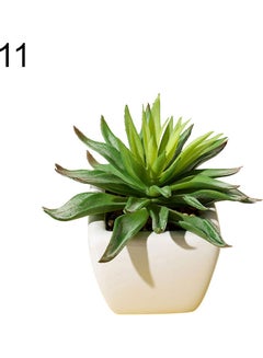 Generic Artificial Succulent Plant With Pot Green/White 