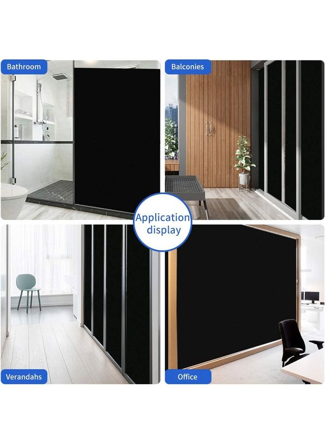 XiuWoo - Privacy Window Sticker Black 90x200cm - Image 1
