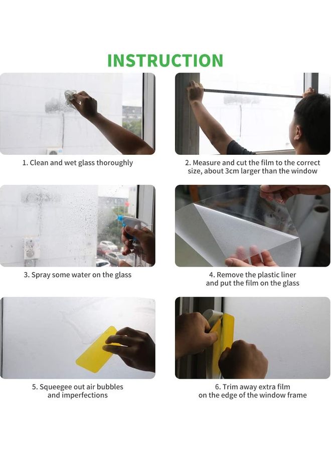 XiuWoo - Privacy Window Sticker White 60x200cm - Image 1