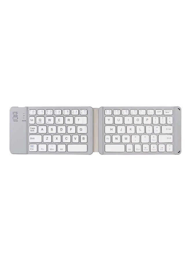 Pocket-Size Design Folding BT Keyboard White