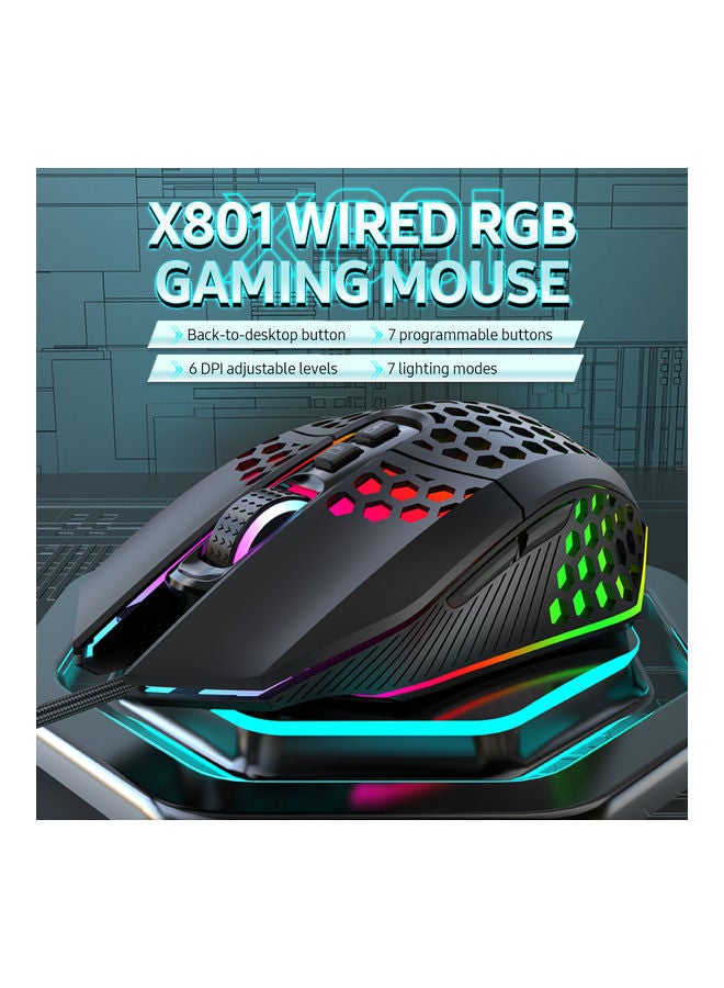 7 Programmable Buttons Wired RGB Gaming Mouse  - Image 3