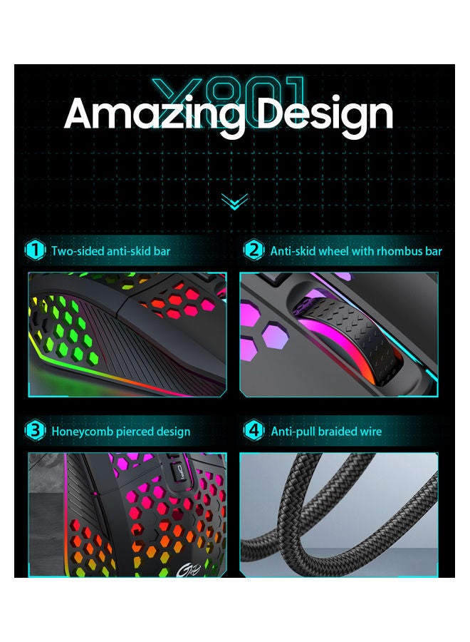 7 Programmable Buttons Wired RGB Gaming Mouse  - Image 4