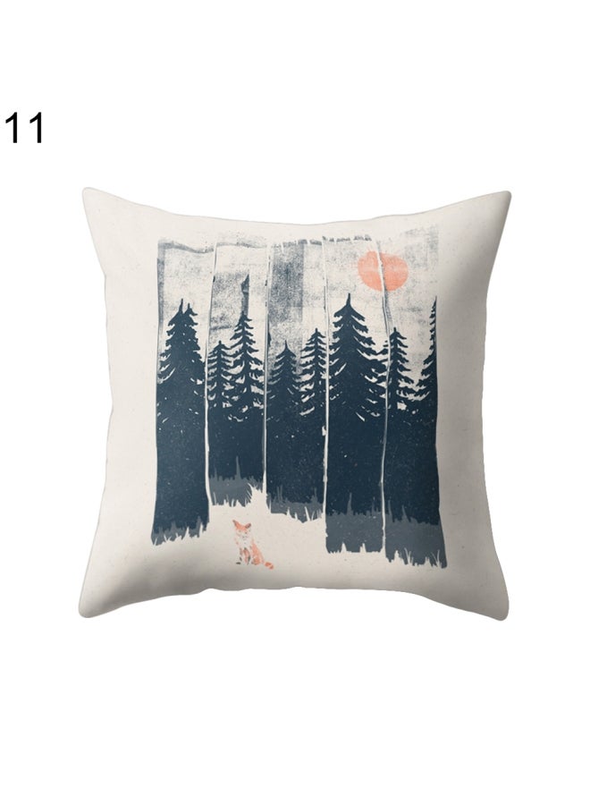 Moon Night Scene Square Pillow Case Cover polyester Multicolour 20x10x20cm