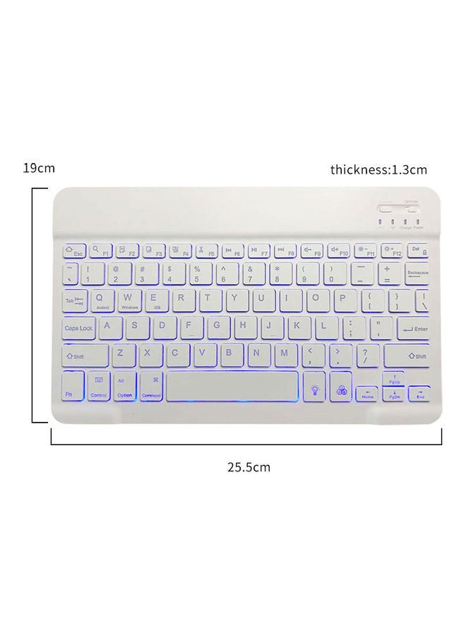 Flash Hawk - Wireless Bluetooth Keyboard for Mac/IOS, Android and Windows Tablet White - Image 1
