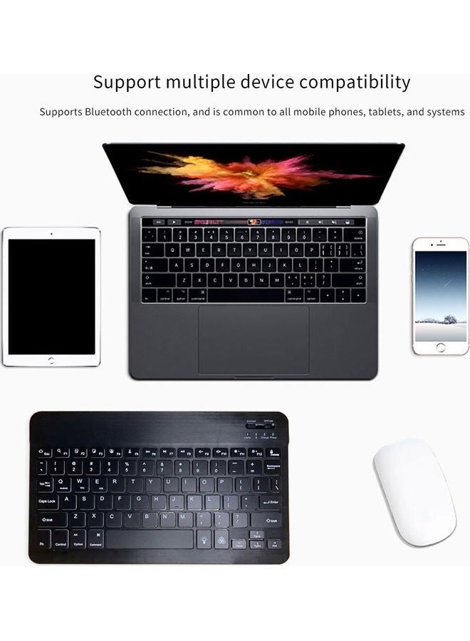 Flash Hawk Wireless Bluetooth Keyboard for Mac/IOS, Android and Windows Tablet Black  - Image 2