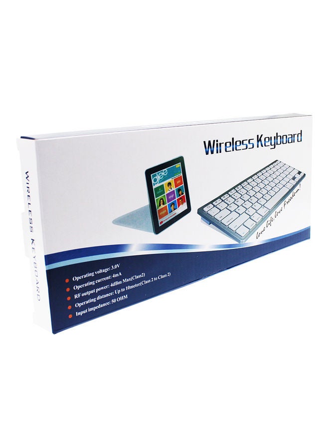 2-Piece Wireless Bluetooth Keyboard and Mouse Set Silver