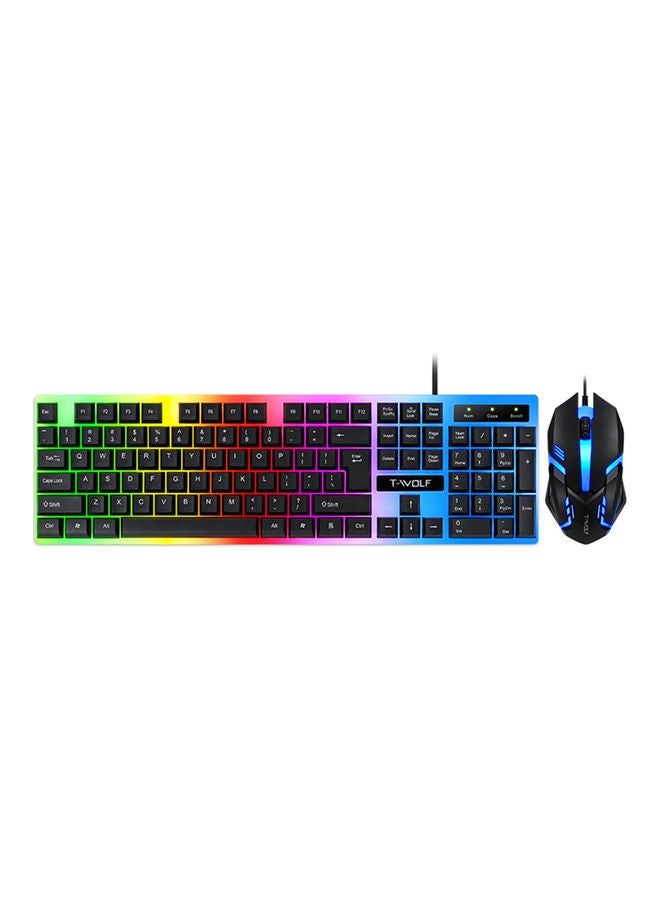 Generic 2-Piece Wired Gaming Keyboard and Mouse with Backlight Black  - Image 1