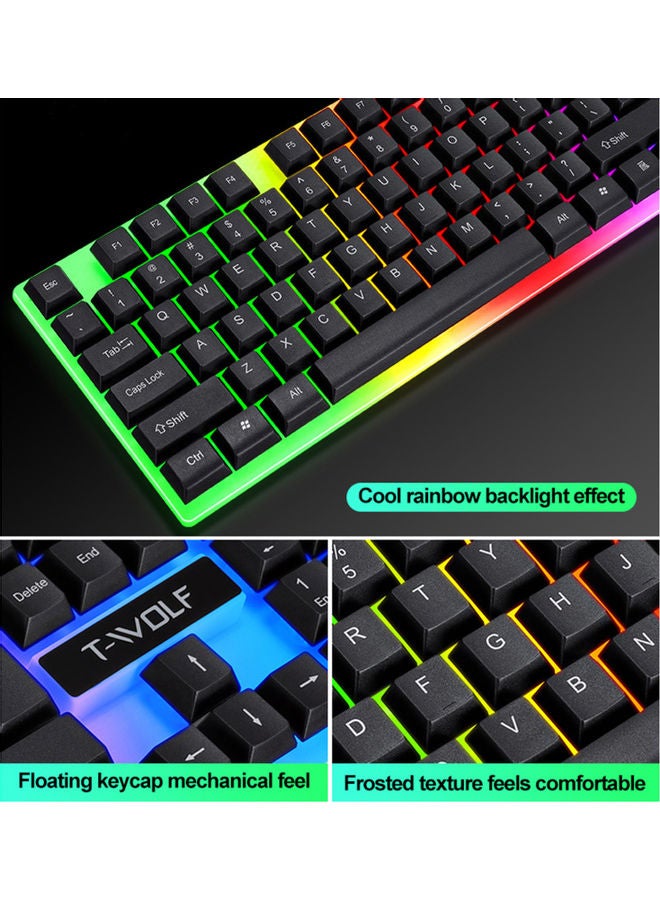 Generic 2-Piece Wired Gaming Keyboard and Mouse with Backlight Black  - Image 2