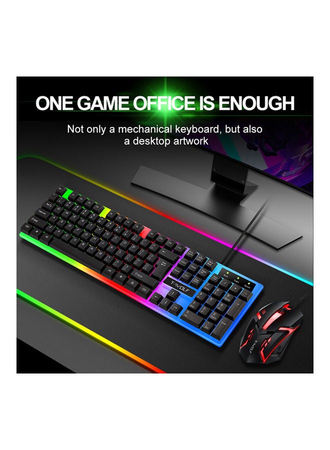 Generic 2-Piece Wired Gaming Keyboard and Mouse with Backlight Black  - Image 3