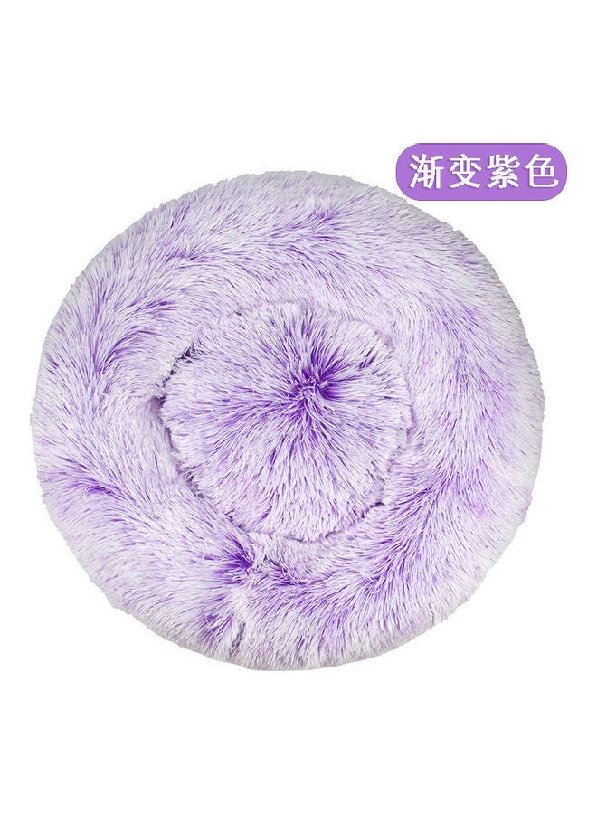 XiuWoo Anti Anxiety Faux Fur Donut Shape Dog or Cat Bed Purple 40cm