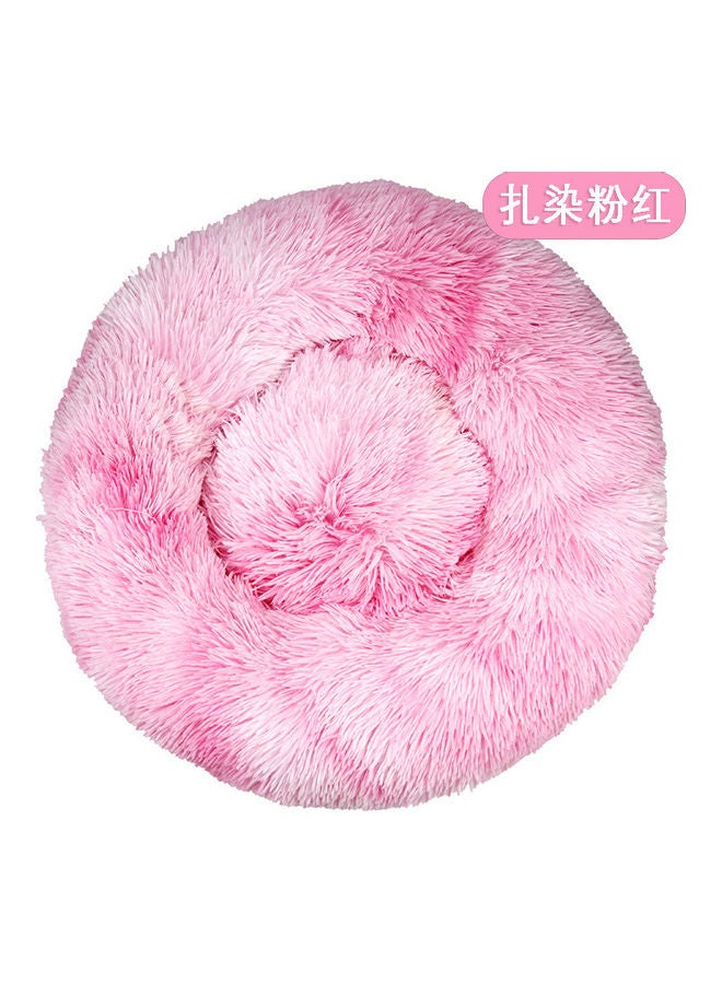 XiuWoo Anti Anxiety Faux Fur Donut Shape Dog or Cat Bed Pink 40cm