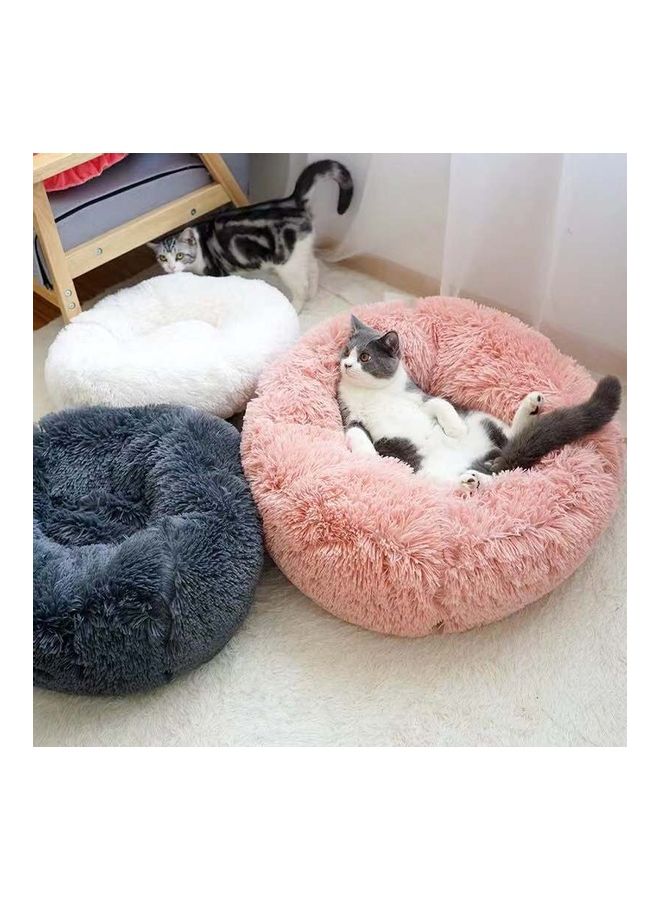 شو وو سرير للكلب أو القطة مضاد للقلق من الفرو الصناعي على شكل دونت أصفر 40سم - Image 2