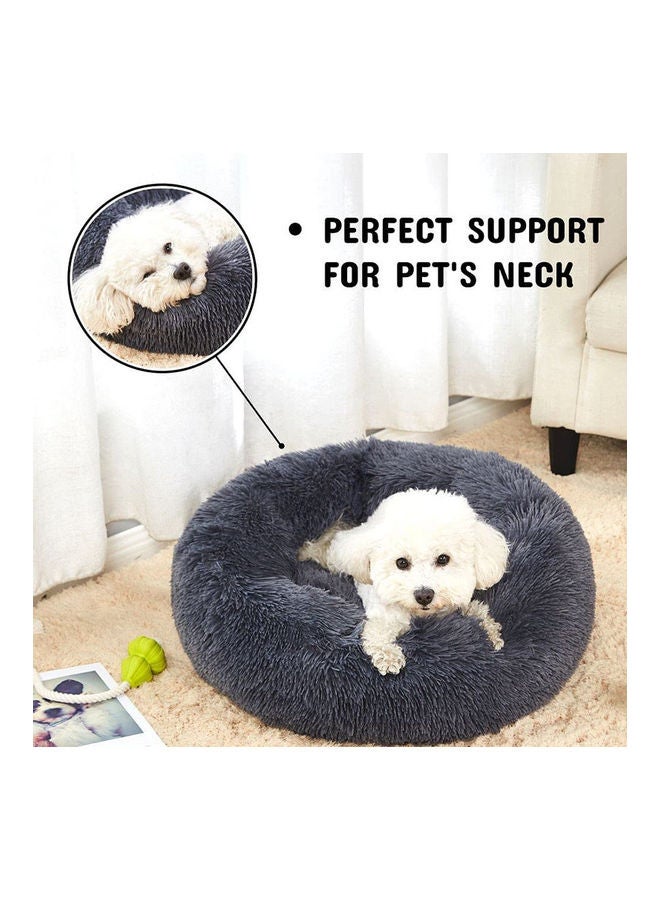 شو وو سرير للكلب أو القطة مضاد للقلق من الفرو الصناعي على شكل دونت أصفر 40سم - Image 4