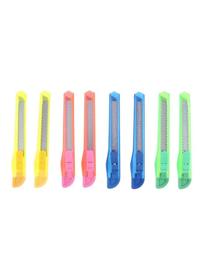 LAWAZIM 8-Piece Cutter Set Green/Blue/Pink 9mm - Image 1