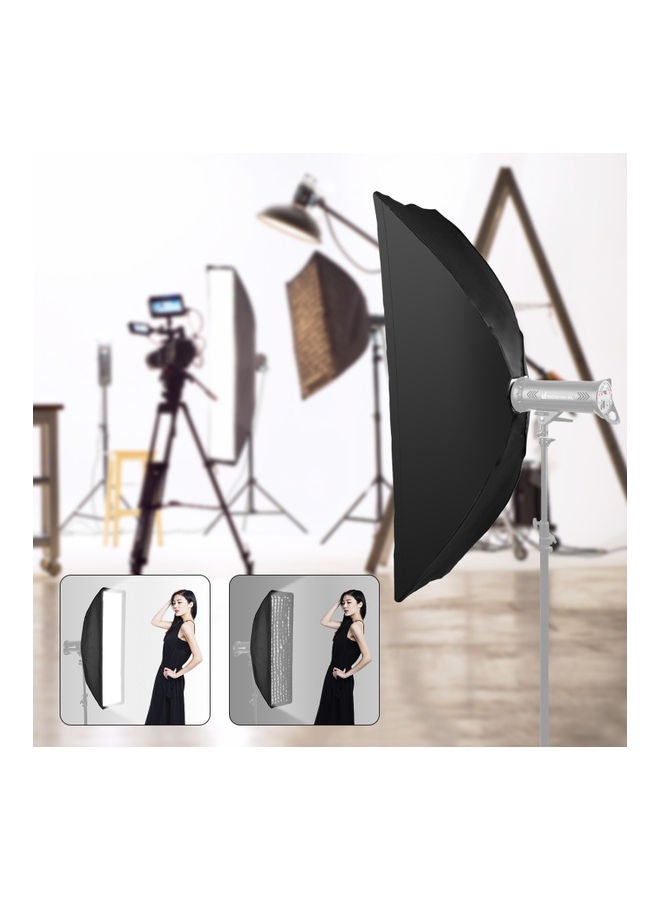 Portable Photography Strip Soft Box with Bowens Mount Removeable And Carrying Bag Black  - Image 2