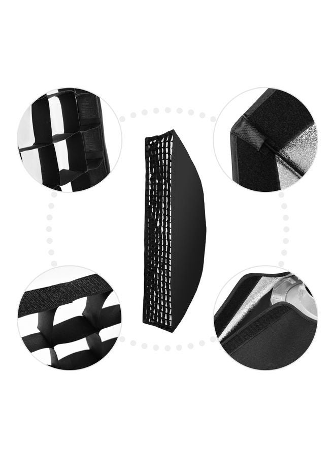 Portable Photography Strip Soft Box with Bowens Mount Removeable And Carrying Bag Black  - Image 3