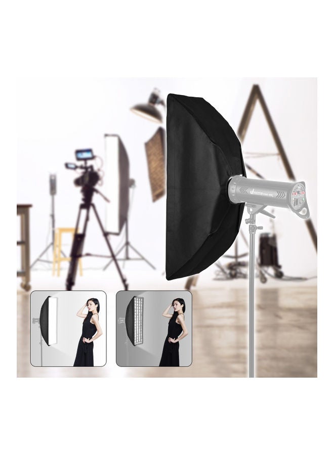 Portable Photography Strip Soft Box with Bowens Mount and Carrying Bag Black/White - Image 3