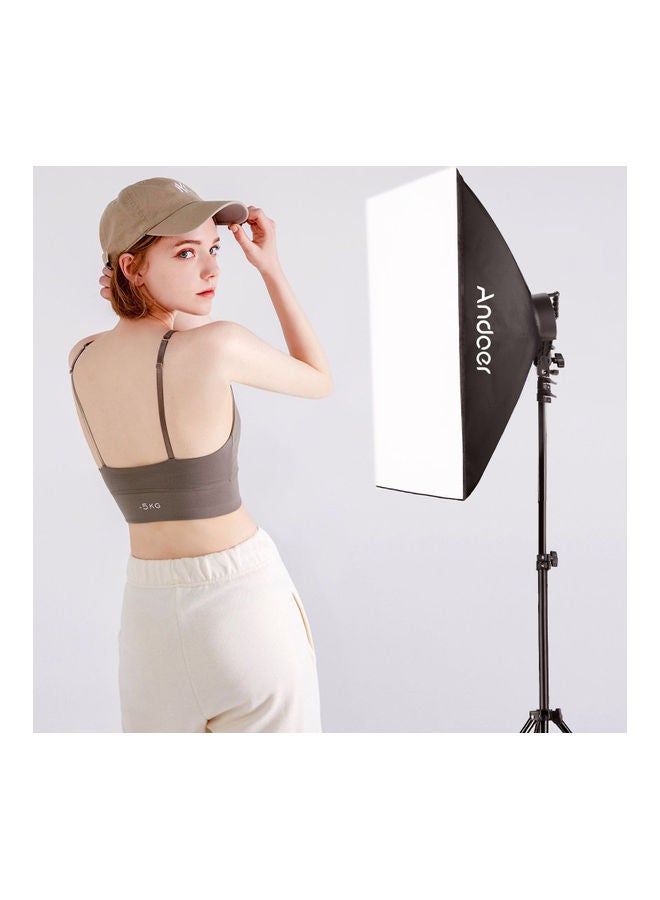 ANDOER Studio Photography Soft Box Lighting Kit APP Control with Carry Bag Black/White  - Image 3