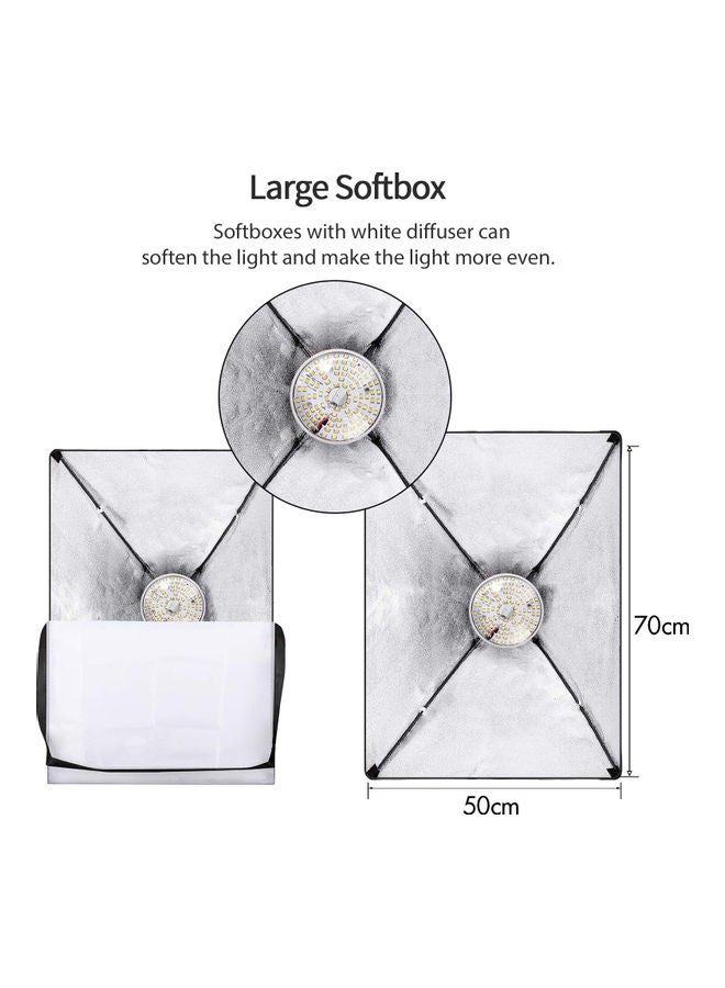 ANDOER Studio Photography Soft Box LED Light Kit With Remote Control Black  - Image 3