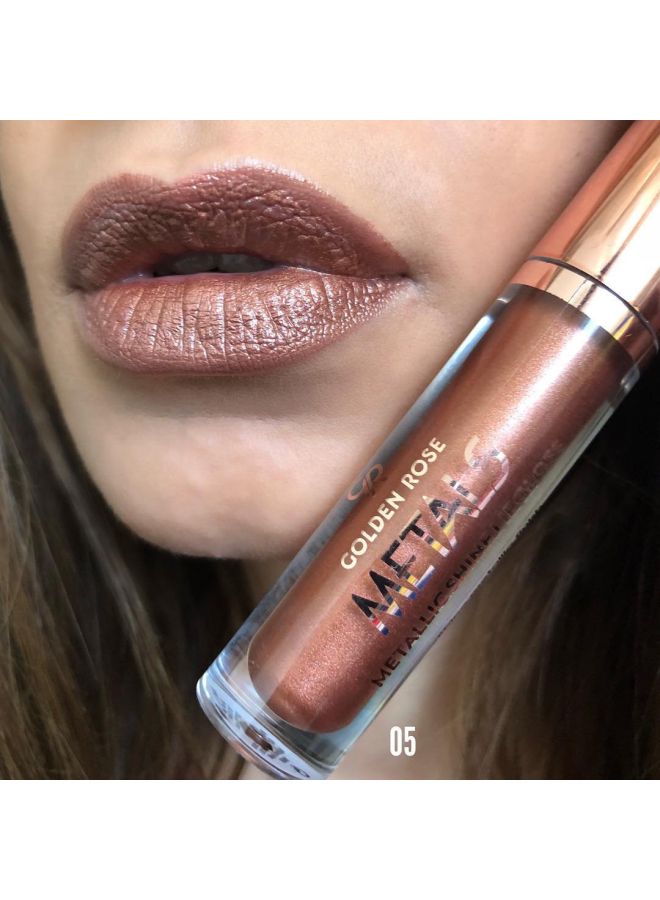 Golden Rose Metals Metallic Shine Lipgloss 05 Bronze  - Image 3