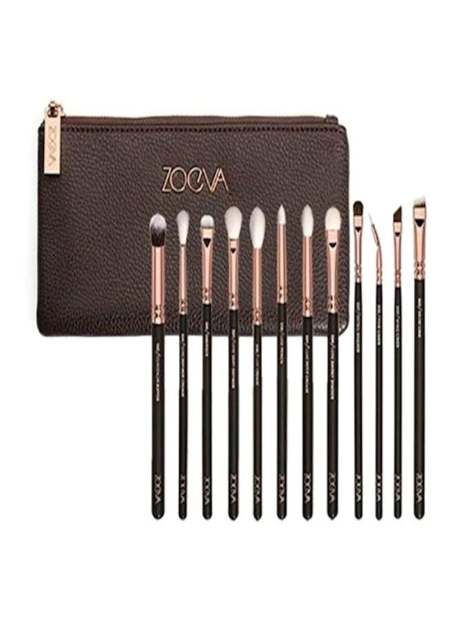 Zoeva 15-Piece Make Up Brush Set Brown/Rose Gold/White - Image 1