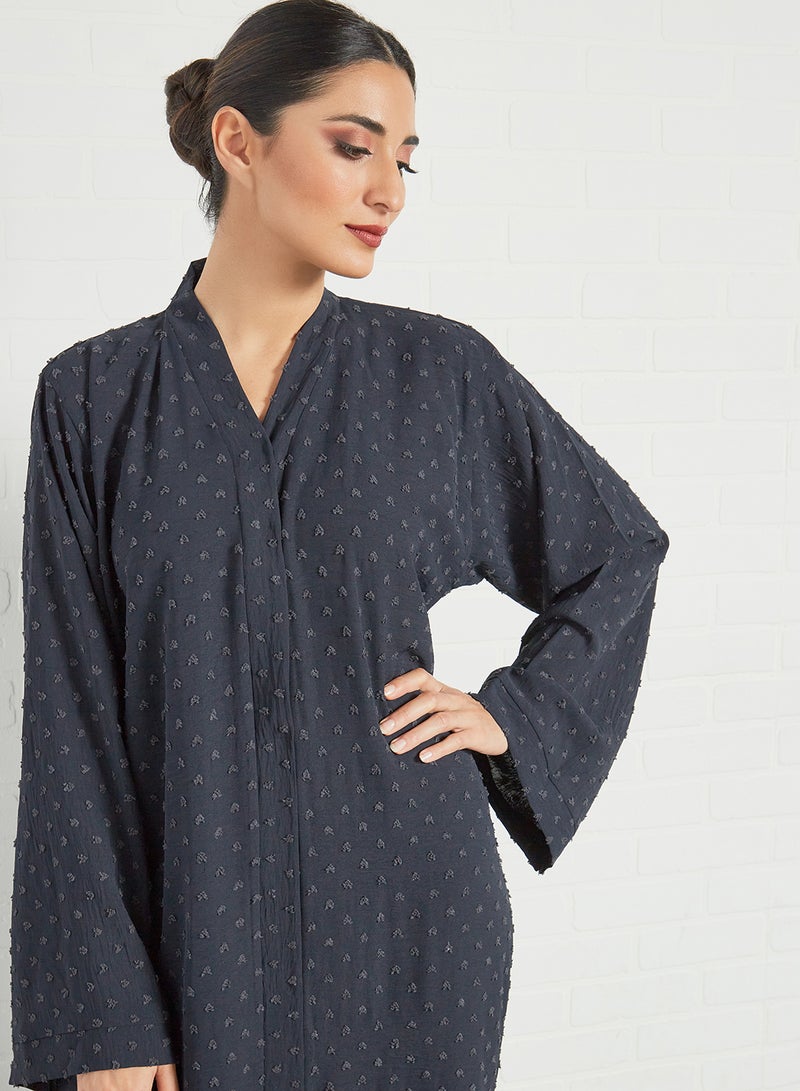Bousni - Comfortable Stylish Abaya Navy Blue - Image 1