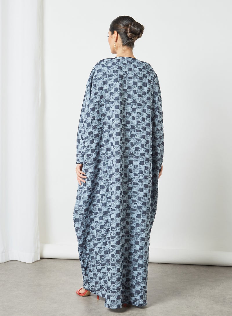 Bousni - Comfortable Stylish Abaya Blue - Image 1