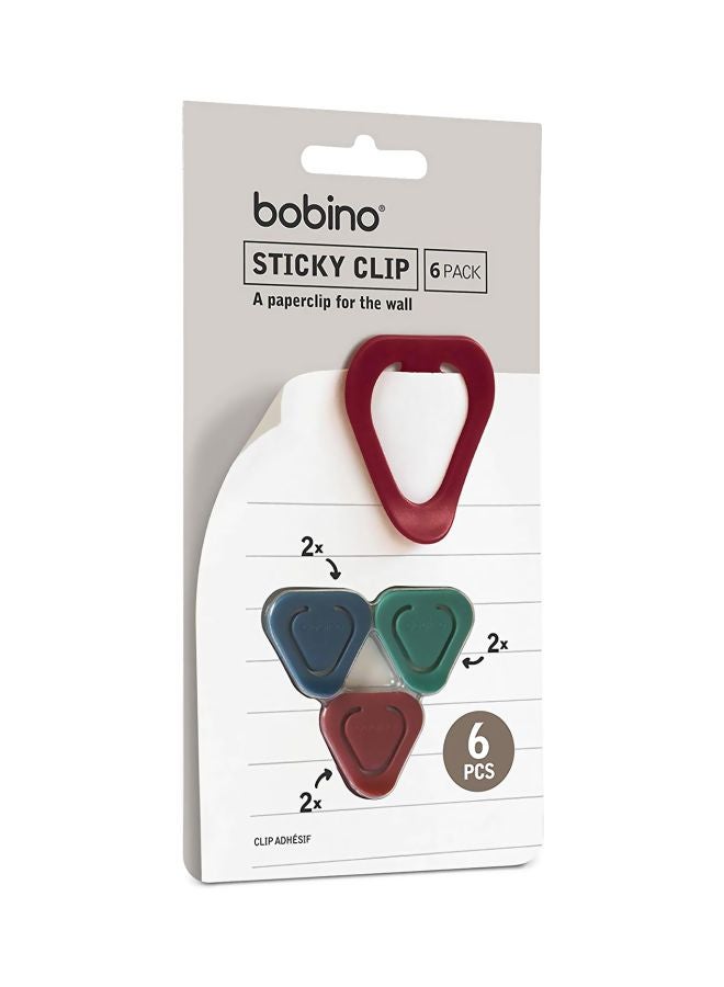 6-Piece Sticky Clip Set Burgundy/Emerald/Oil - v1622212162/N19889825A_2