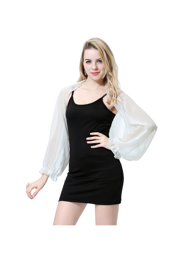 Raglan Sleeve Shawl White - Image 5