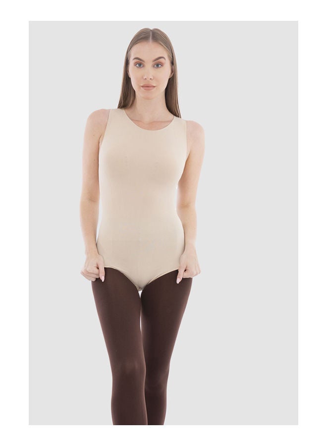 Carina Casual Plain Basic Body Wear Microfibre Med Beige  - Image 1